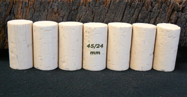 Bouchons de liège Cylindriques 45×24 mm Sanpor O (3-4 ans)