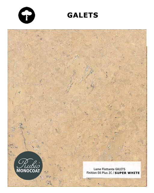 Parquet flottant clipsable Liège Galets finition rubio Oil plus 2 c teinte Super White