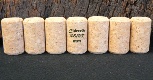 Bouchons liège Cidrex chanfreinés 45x27 mm pour cidre et bière.