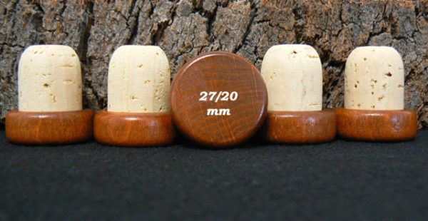 Achat de bouchon tete bois marron 29:27x20mm sur Âme du liège
