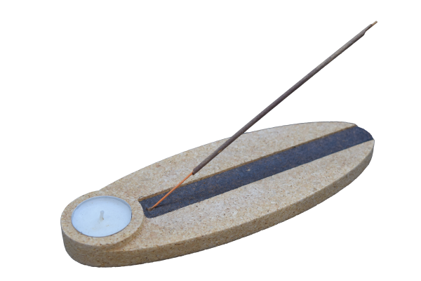 Porte-encens support de bougie en liège naturel