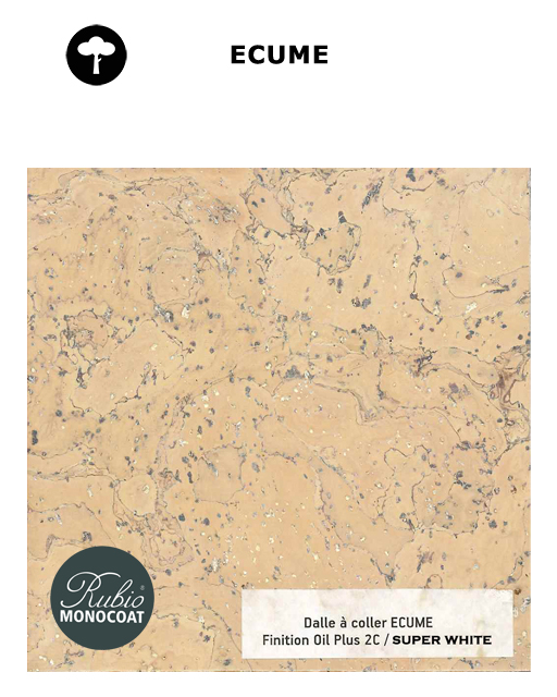 Dalles en liège à coller pour le sol Ecume