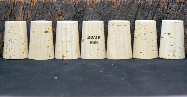 Bouchons liège naturels coniques 33x23/19mm rebouchage vente sur Ame du liège