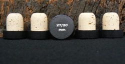 bouchons tete bois noir 29x27/20mm liège naturel bouteille col 18,5mm sur Ame du liege